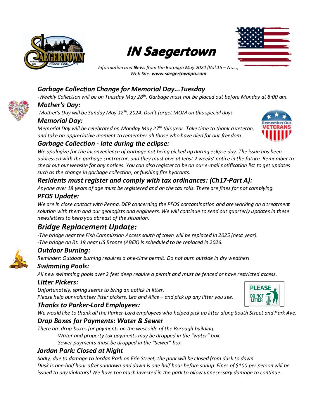 Thumbnail of the first page of 'Newsletter – May 2024'