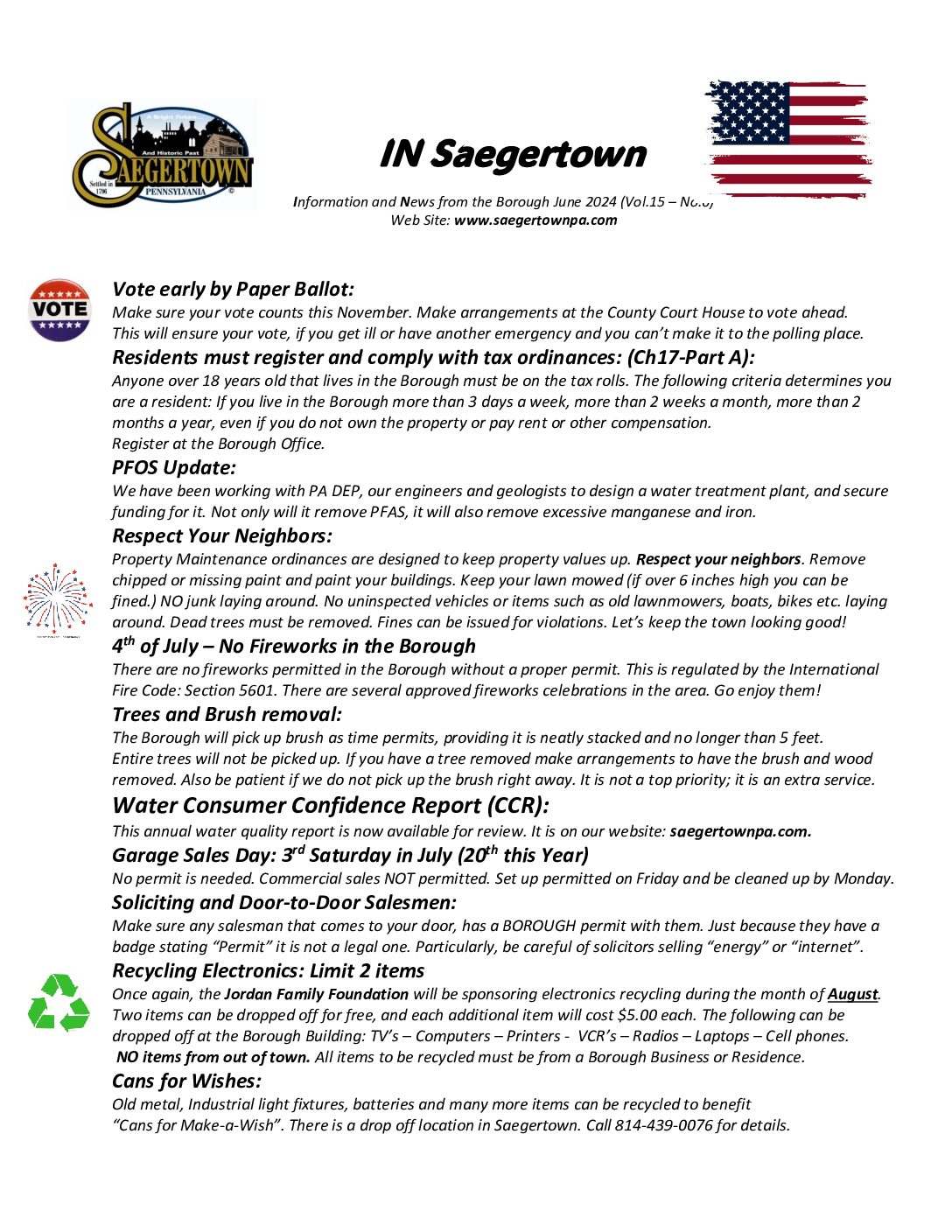 Thumbnail of the first page of 'Newsletter – June 2024'