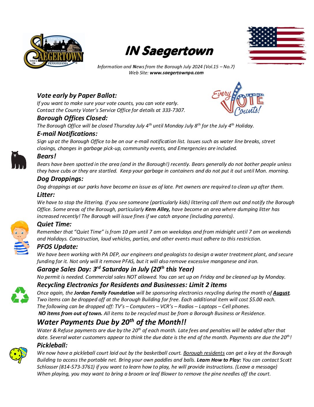 Thumbnail of the first page of 'Newsletter – July 2024'