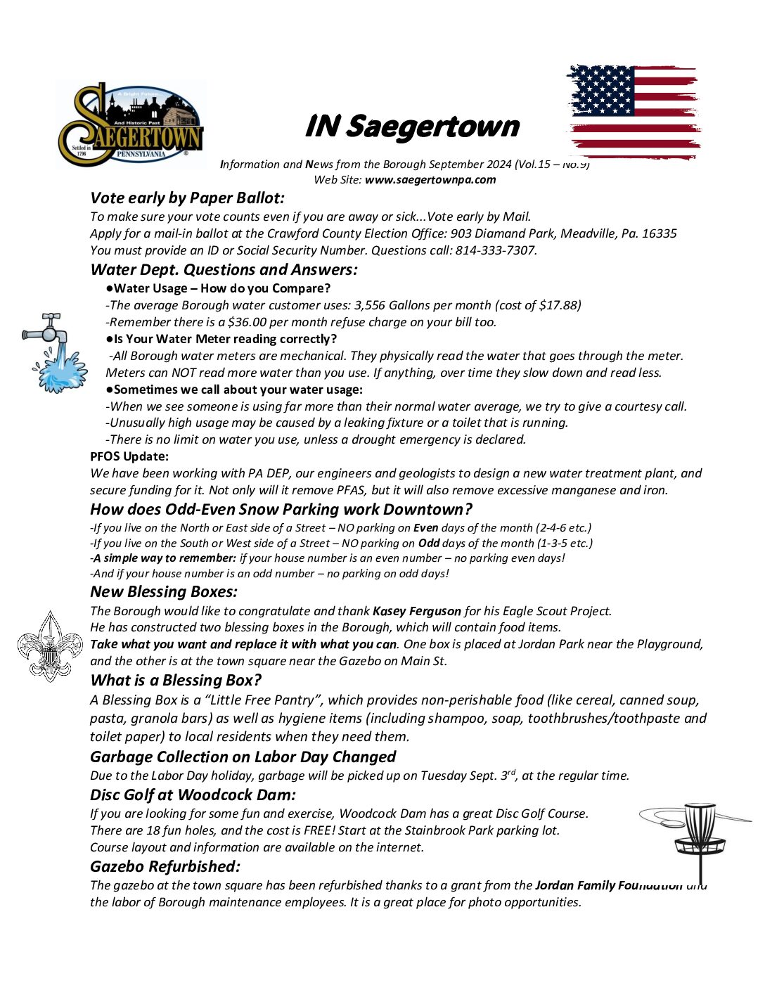 Thumbnail of the first page of 'Newsletter – September 2024'