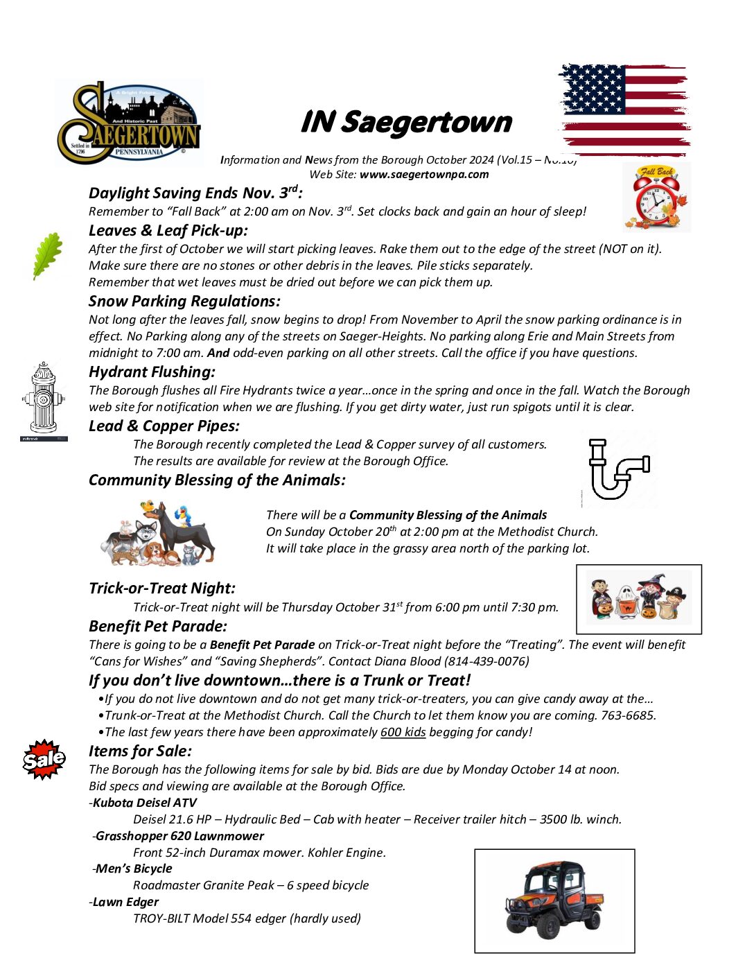 Thumbnail of the first page of 'Newsletter – October 2024'