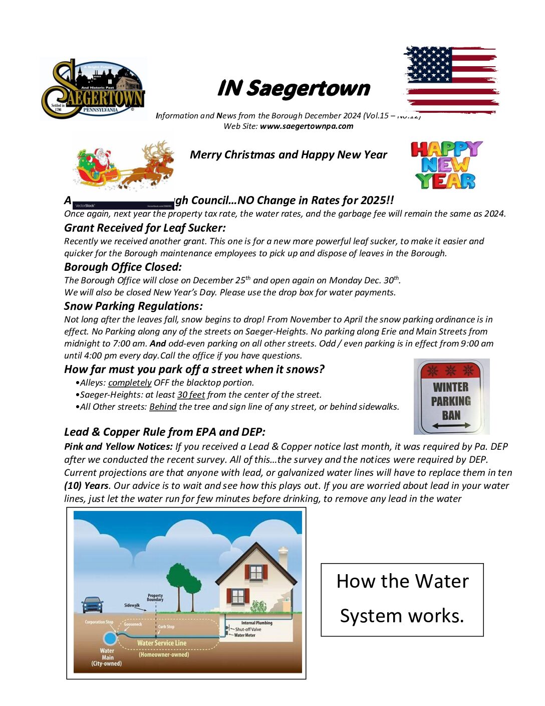 Thumbnail of the first page of 'Newsletter – December 2024'