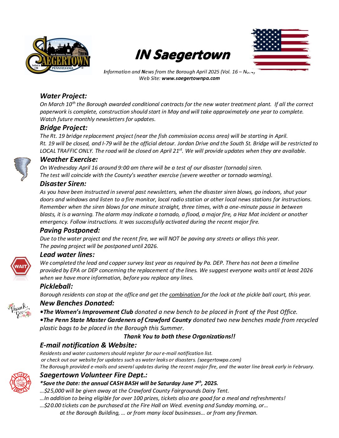 Thumbnail of the first page of 'Newsletter – April 2025'