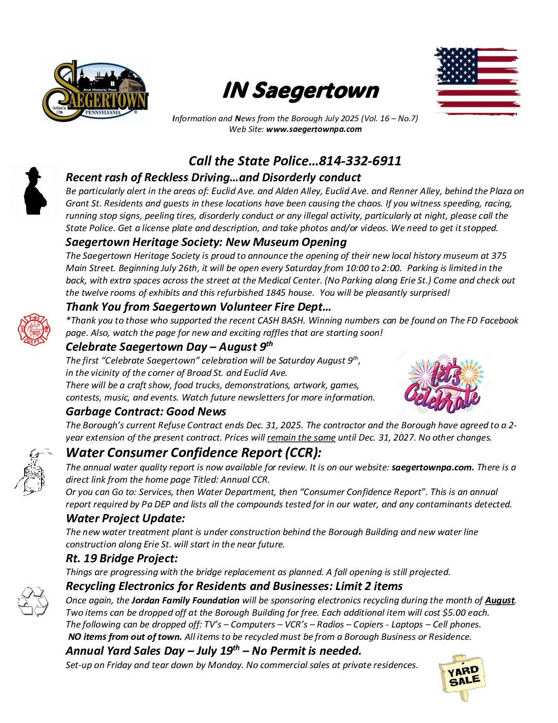 Thumbnail of the first page of 'Newsletter – July 2025'