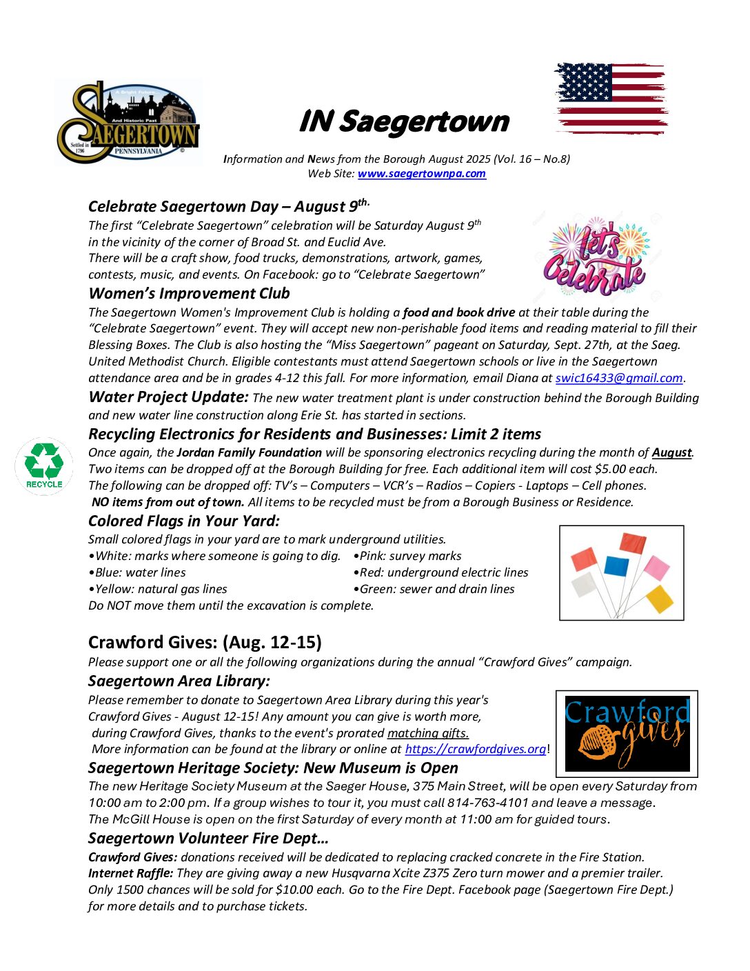 Thumbnail of the first page of 'Newsletter – August 2025'