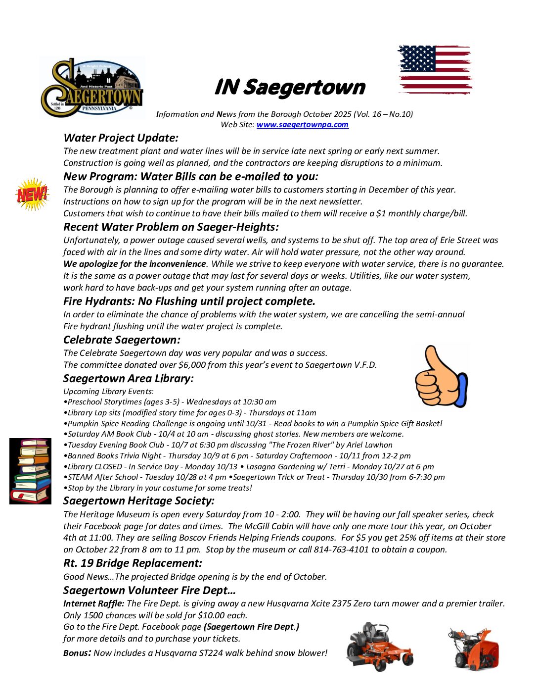 Thumbnail of the first page of 'Newsletter – October 2025'