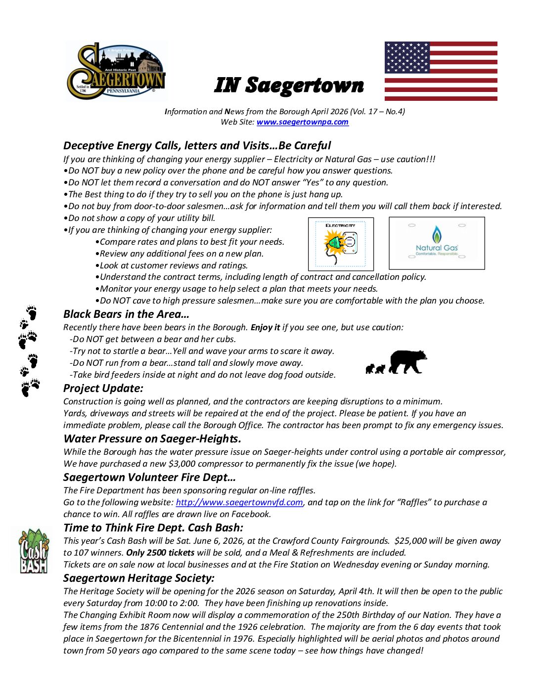 Thumbnail of the first page of 'Newsletter – April 2026'